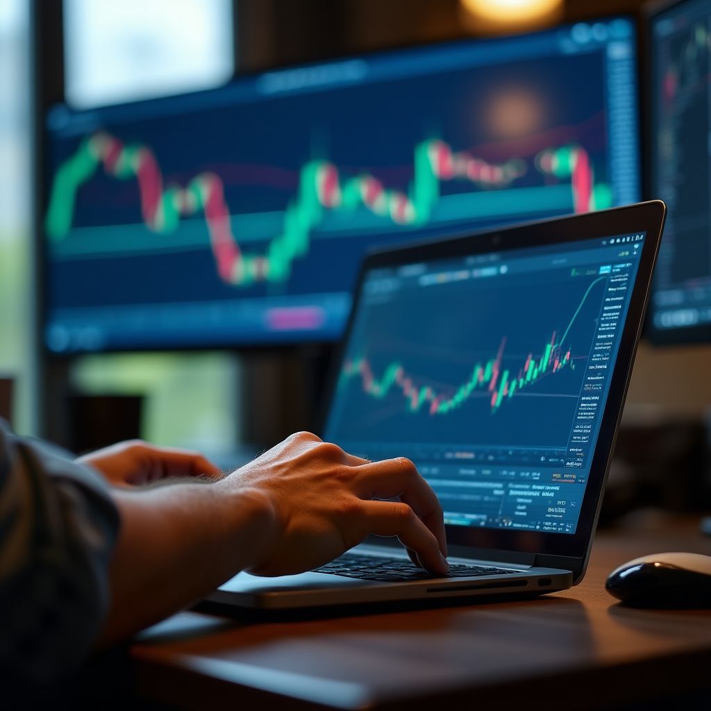 Desarrollador programando una aplicación de finanzas